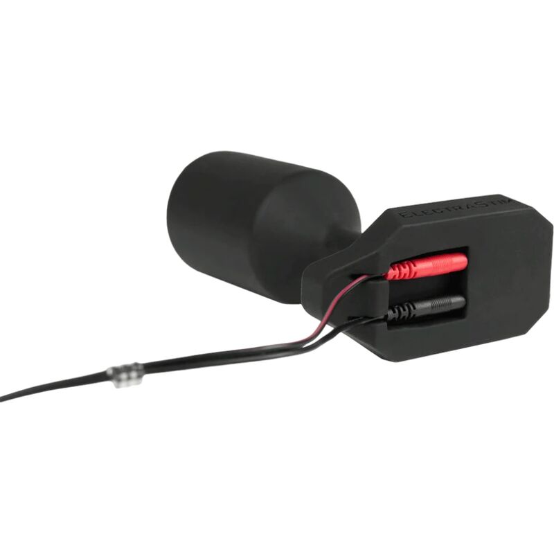 Spina anale elettrica Electrastim Mr-S-Leather con rivestimento in pelle, dispositivo di stimolazione erotica.