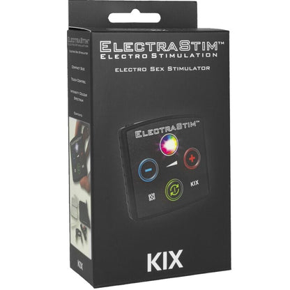 Stimolatore sessuale Electrastim KIX con design compatto e leve di controllo, ideale per piacere e benessere intimo.