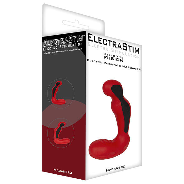 Massaggiatore prostatico ElectraStim Habanero in silicone Fusion, design ergonomico e superficie liscia per piacere e stimolazione