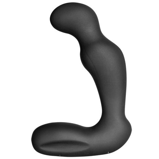 Massaggiatore prostatico Electrastim Sirius in silicone nero, con design ergonomico e superficie liscia.
