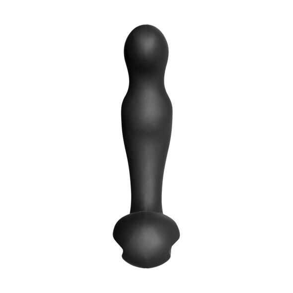Massaggio prostatico ElectraStim Sirius in silicone nero, con design ergonomico e superficie liscia, per uso intimo e rilassamento.