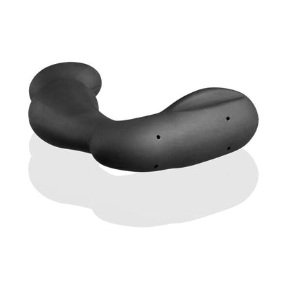 Massaggiatore prostatico Electrastim Sirius in silicone nero, con design ergonomico e dettagli realistici.
