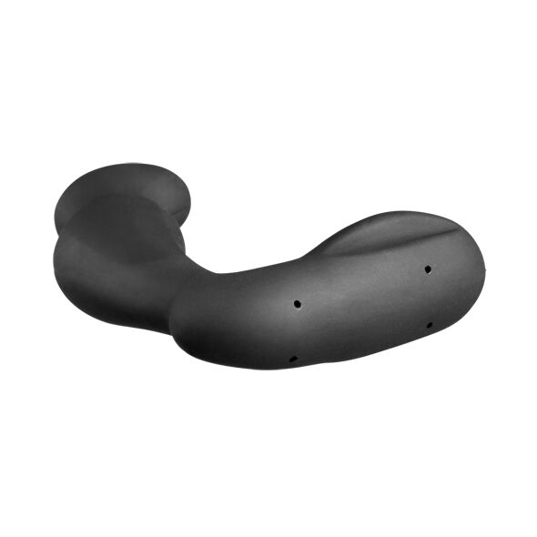 Massaggiatore prostatico Electrastim Sirius in silicone nero, con forma ergonomica e superficie liscia.
