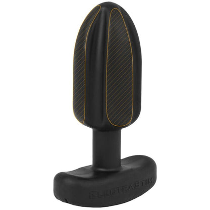 Plug anale quadripolare Electrastim Tartarus in silicone nero, con superficie liscia e design ergonomico.
