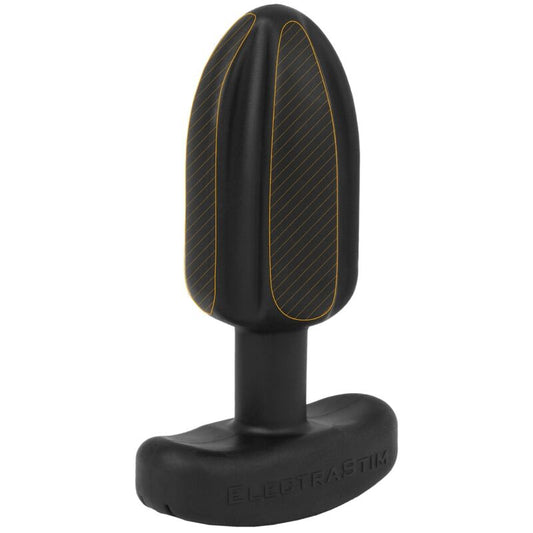 Plug anale quadripolare Electrastim Tartarus in silicone nero, con superficie liscia e design ergonomico.
