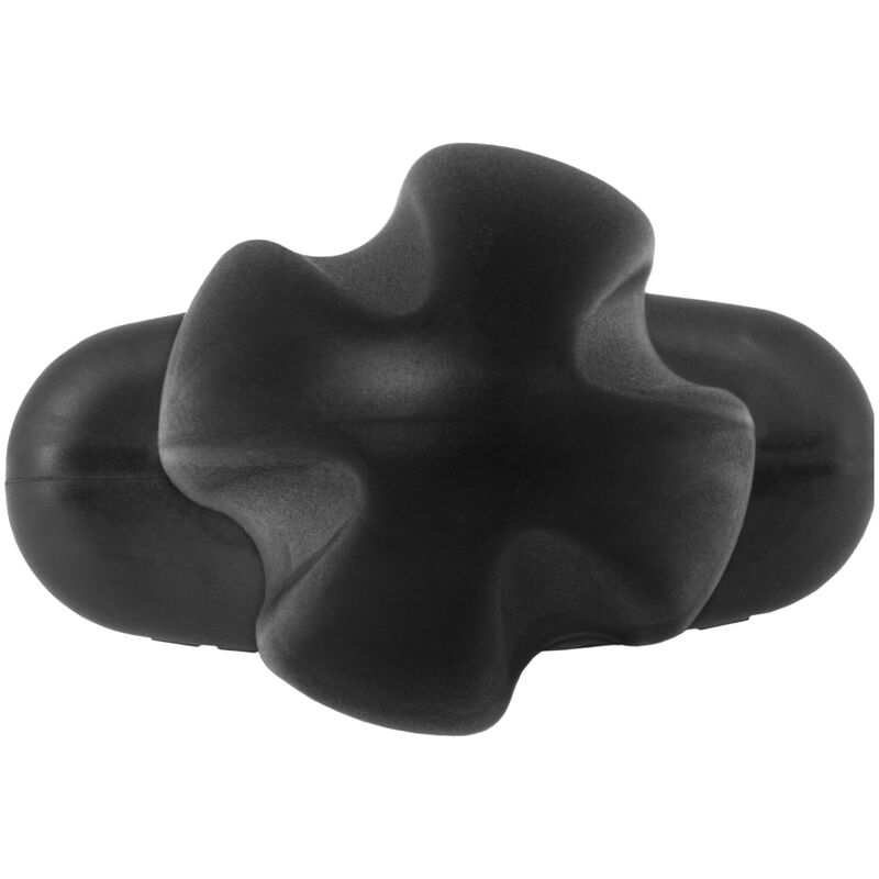 Plug anale quadripolare ElectraStim Tartarus in silicone nero, con design ergonomico e superficie liscia.