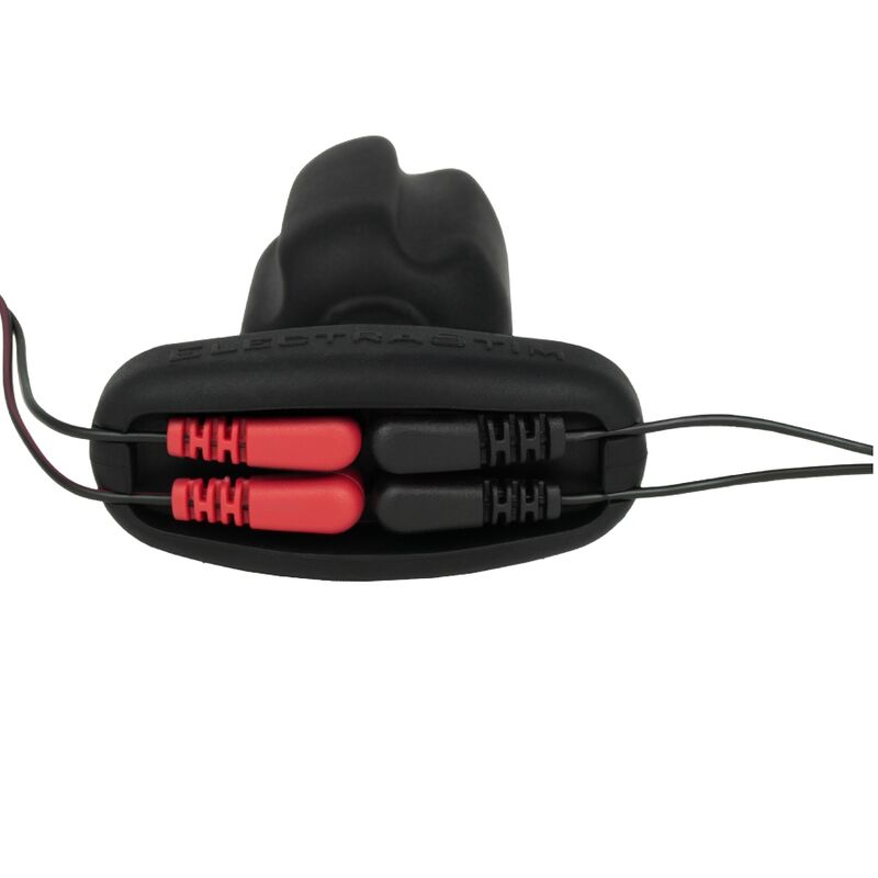 Plug anale quadripolare ELECTRASTIM Tartarus in silicone nero, con design dettagliato e superficie liscia per stimolazione.