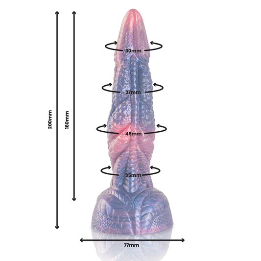 Dildo di Dionysus EPIC, oggetto di piacere con dettagli realistici, mostrato in un'immagine frontale su sfondo neutro.