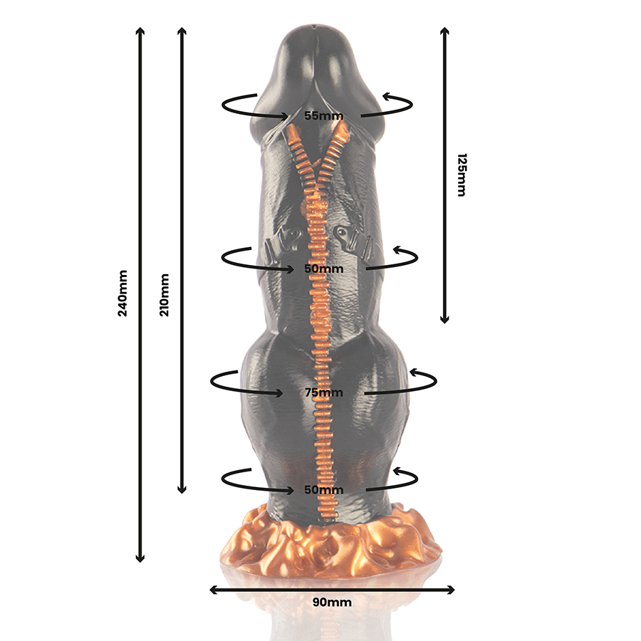 Dildo EPIC Deimos di EPIC, silicone realistico, con forma anatomica e dettagli realistici, per piacere e stimolazione personale