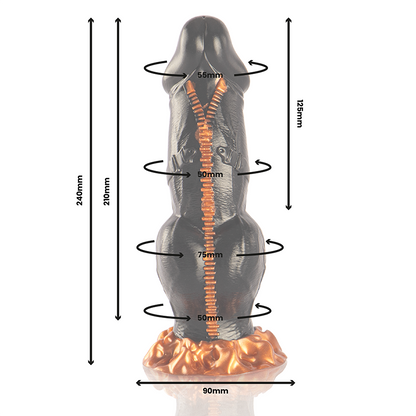 Dildo EPIC Deimos di EPIC, silicone realistico, con forma anatomica e dettagli realistici, per piacere e stimolazione personale