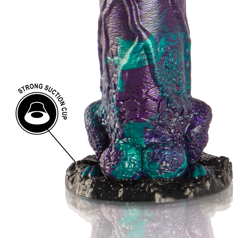Dildo doppio di grandi dimensioni EPIC Basilisco, forma anatomica e dettagli realistici, per piacere intenso e stimolazione.