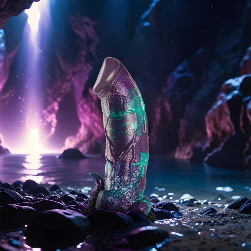 Dildo doppio EPIC Basilisco DOPPIO PIACERE Scamuto grande, dettagli realistici e design anatomico, in silicone di alta qualità.