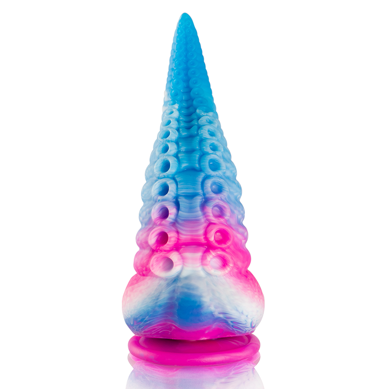 Dildo con tentacoli blu EPIC, grande, in silicone, dettaglio del design fantasioso e realistico, ideale per stimolazione intensa
