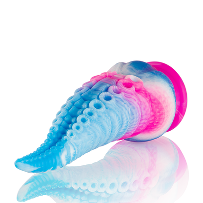 Dildo blu con tentacoli EPIC, grande e dettagliato, realizzato in materiale morbido, ideale per stimolazione intensa.