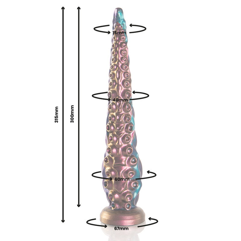 Dildo EPIC con tentacolo di grandi dimensioni, design dettagliato e realistico, ideale per stimolazione intensa.