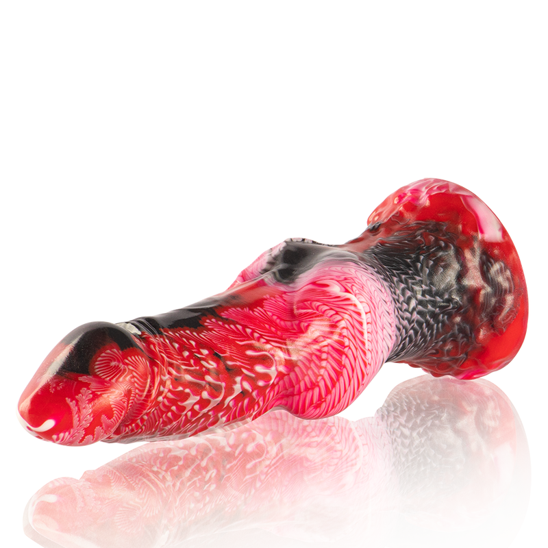 Dildo Epic Helios con calore e estensione dei testicoli, realistico e dettagliato, per esperienza sensoriale intensa.