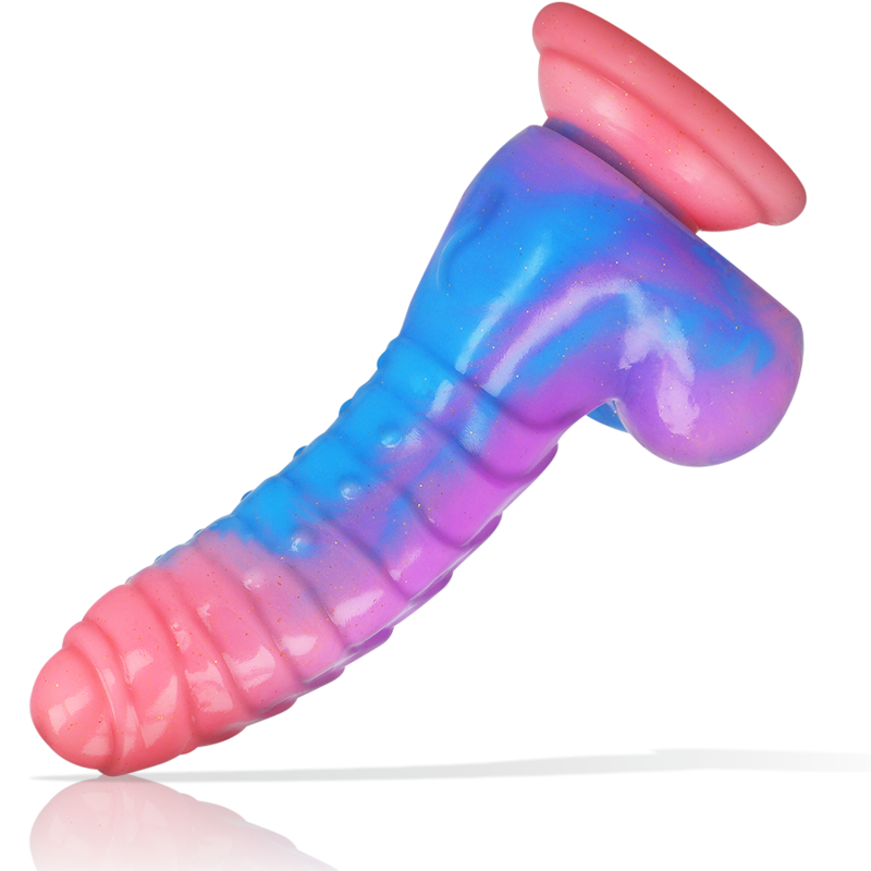 Protezione per dildo EPIC Empusa Guardian di Ade, blu, realizzata in silicone morbido, con dettagli decorativi e chiusura sicura.