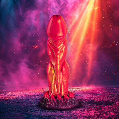 Dildo Cerberus Epic, fuoco mitologico, dettagli realistici e design elaborato, realizzato in materiali di alta qualità.