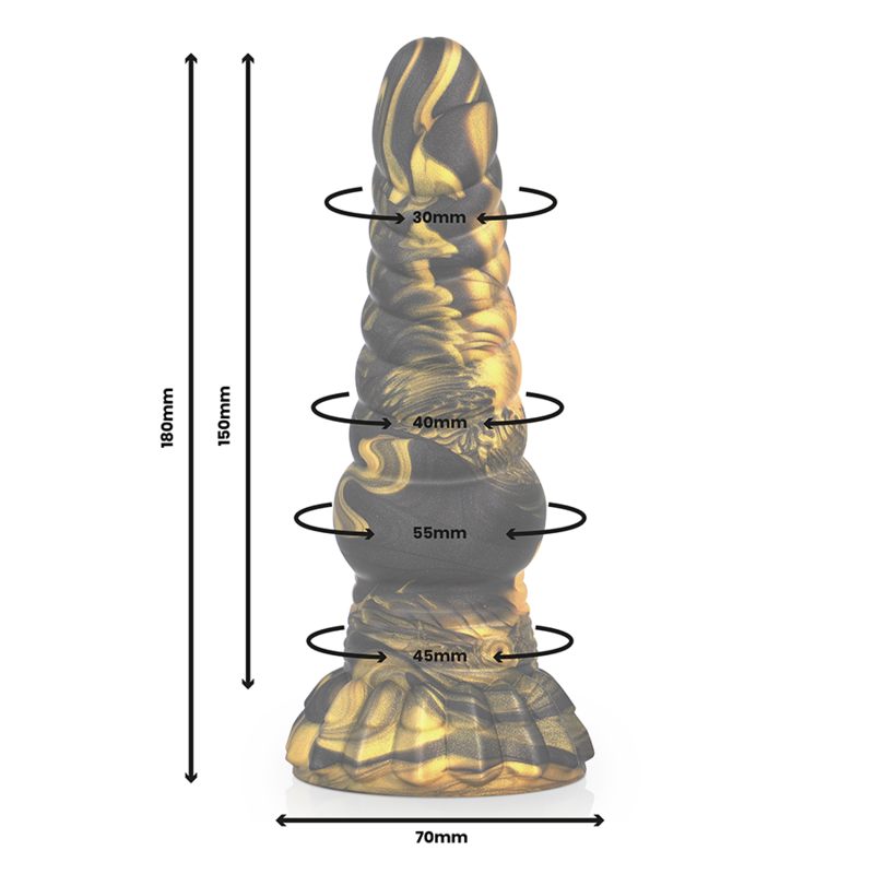 Dildo Epic Furias Creatura Mitologica Greca in silicone, dettagli realistici e design ispirato a mitologia greca.