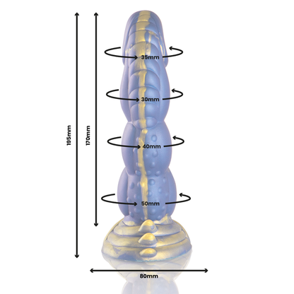Dildo di mare EPIC L'abbraccio del Dildo di Poseidon, dettagli realistici e colorati, visuale frontale del prodotto.