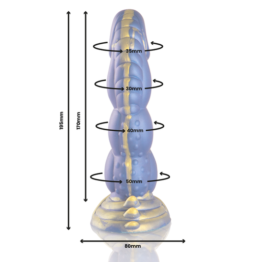 Dildo di mare EPIC L'abbraccio del Dildo di Poseidon, dettagli realistici e colorati, visuale frontale del prodotto.