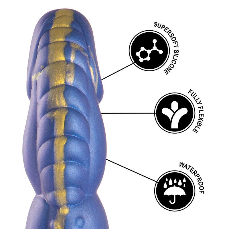 Dildo di Poseidon del mare EPIC, dettaglio del prodotto con forma realistica e texture marina, in colore naturale.