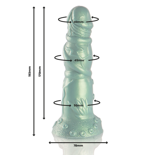 Dildo EPIC La Passione del Dildo di Hades negli Inferi, dettagli realistici, ergonomico e di alta qualità, in colore nero.