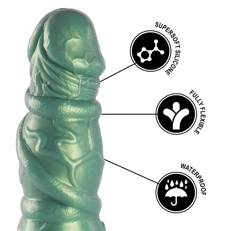 Dildo Epic La Passione del Dildo di Hades negli Inferi, dettagli realistici, design ergonomico e finitura liscia in immagine.