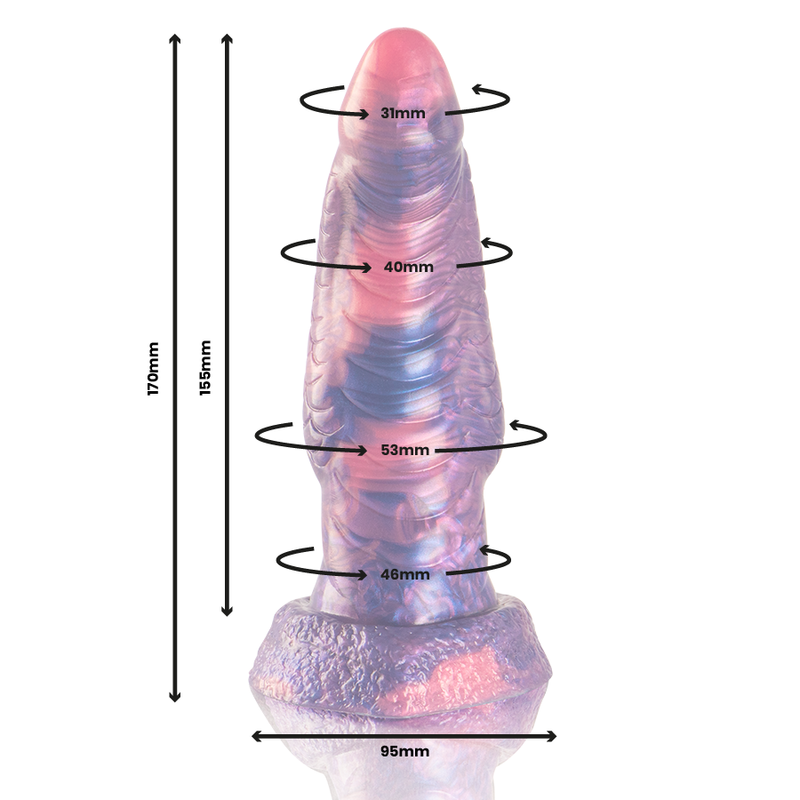 Dildo Medusa EPIC Piacere Pietrificante, dettagli realistici e texture intricata, in silicone per piacere e comfort naturale.