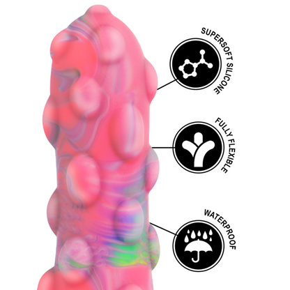 Spirito cambiforme EPIC con dildo Nixie, dettaglio di figura in silicone con accessori inclusi, in immagine.