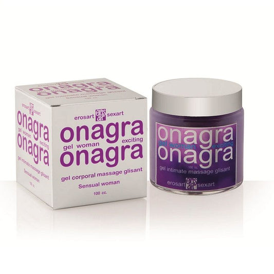 Gel potenziatore dell'orgasmo donna EROS-ART Evening Prime, flacone da 100 cc, con etichetta e dettagli del prodotto