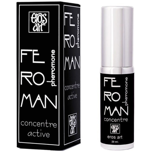 Profumo concentrato ai feromoni EROS-ART, flacone da 20 ml, con aroma seducente e irresistibile, ideale per attrarre e affascinare.