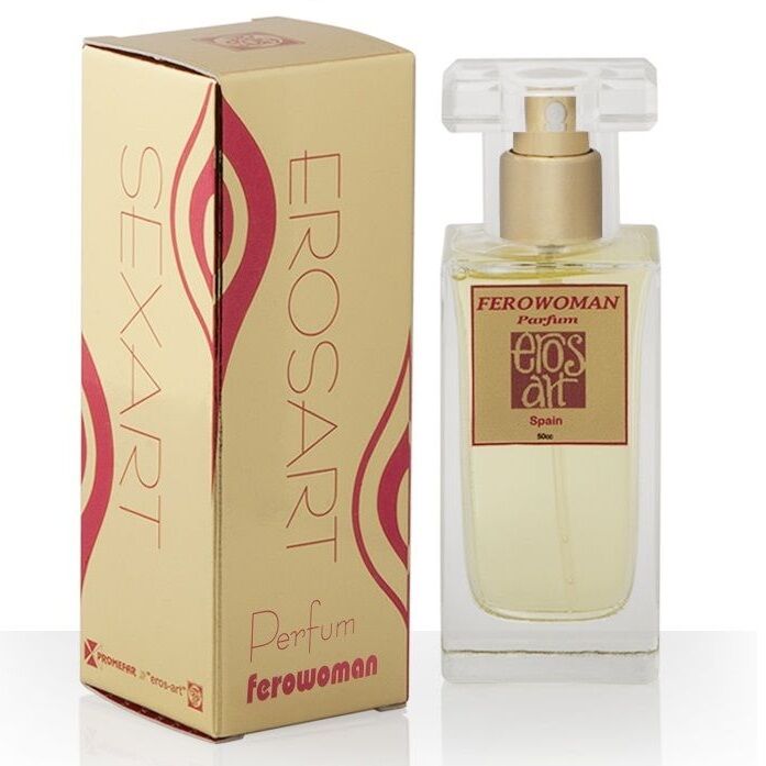 Profumo femminile EROS-ART FeroWoman con feromoni, flacone da 50 ml, elegante e sensuale fragranza per donna