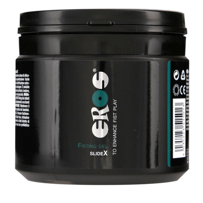 Gel lubrificante EROS ANAL FISTING SUPERSLIP della linea EROS CLASSIC, flacone da 500 ml, con etichetta e tappo visibili.