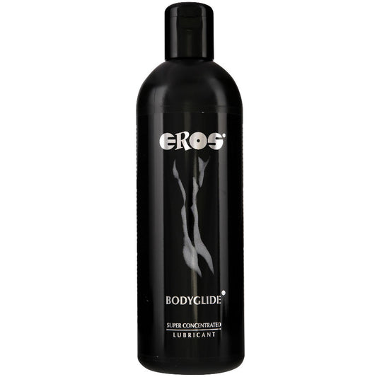 Lubrificante silicone superconcentrato EROS BODYGLIDE della linea EROS CLASSIC, confezione da 1000 ml, bottiglia trasparente.