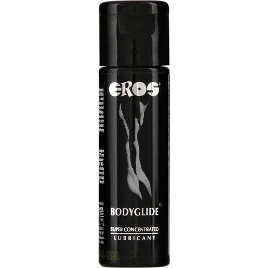 Lubrificante in silicone EROS Bodyglide, superconcentrato, da 30 ml, flacone con etichetta blu, prodotto della linea EROS CLASSIC LINE