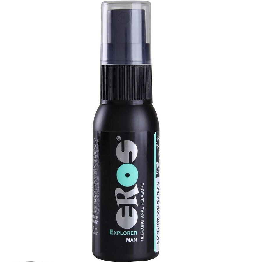 Spray anale rilassante EROS Explorer di EROS Classic Line, confezione con spray per il benessere maschile, visibile in immagine.