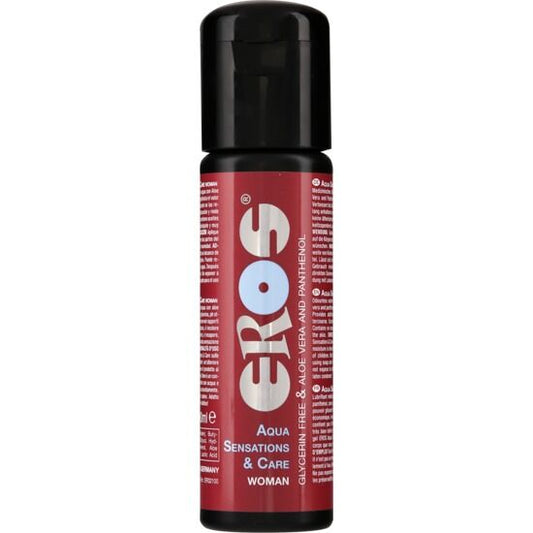 Lubrificante medico a base d'acqua EROS Classic Line per donna, flacone da 100 ml, con etichetta visibile.