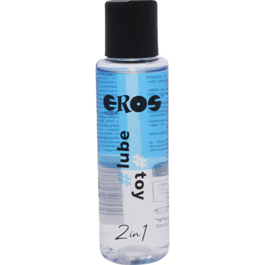 Lubrificante EROS LUBE GIOCATTOLO da 100 ml, fluido trasparente e setoso per giochi intimi e pratiche erotiche.