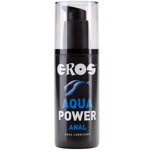 Lubrificante anal EROS POWER LINE, gel trasparente da 125 ml, ideale per maggiore comfort e facilità durante l'uso.