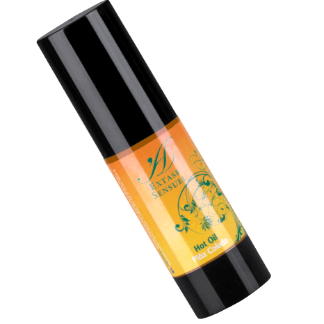 Olio stimolante calore Piña Colada di EXTASE SENSUAL, flacone da 30 ml con etichetta colorata e dettagliata