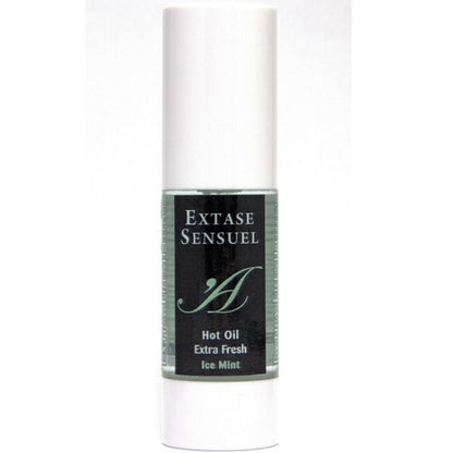 Olio da massaggio EXTASE SENSUAL con effetto ghiaccio extra fresco, bottiglia da 30 ml, ideale per massaggi sensuali e rinfrescanti