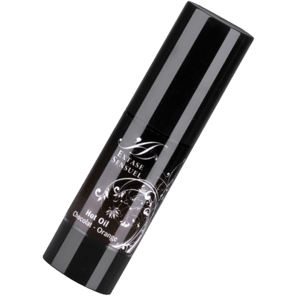 Olio da viaggio stimolante EXTASE SENSUAL con aroma di cioccolato e arancia, bottiglia da 35 ml, per momenti di intimità.
