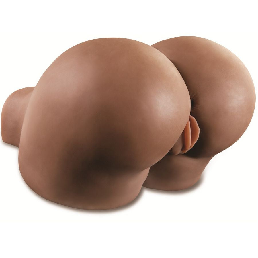 Extrema Toyz Fuck Me Silly vagina e ano neri, realistici e dettagliati, modello per piacere sessuale, visibile nell'immagine.