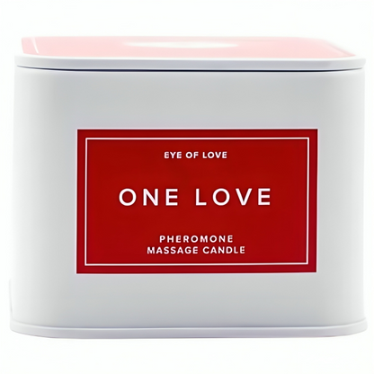 Candela da massaggio Eye of Love One Love per donne, 150 ml, con packaging elegante e crema morbida per massaggi rilassanti