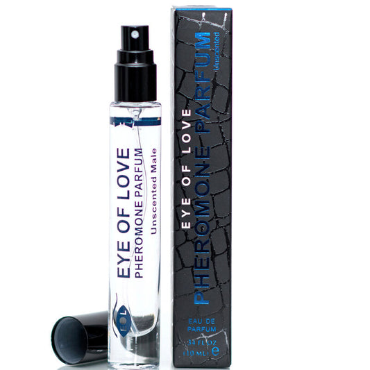 Profumo naturale EYE OF LOVE EOL PHR 10ml senza profumo, confezione per uomo, flacone compatto e semplice.