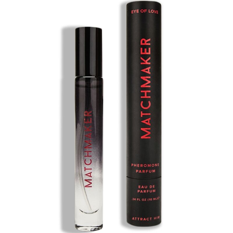 Profumo EYE OF LOVE Matchmaker Black Diamond LGBTQ per uomo, flacone da 10 ml con feromoni e aroma seducente.