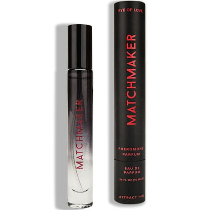 Profumo EYE OF LOVE Matchmaker Black Diamond LGBTQ per uomo, flacone da 10 ml con feromoni e aroma seducente.