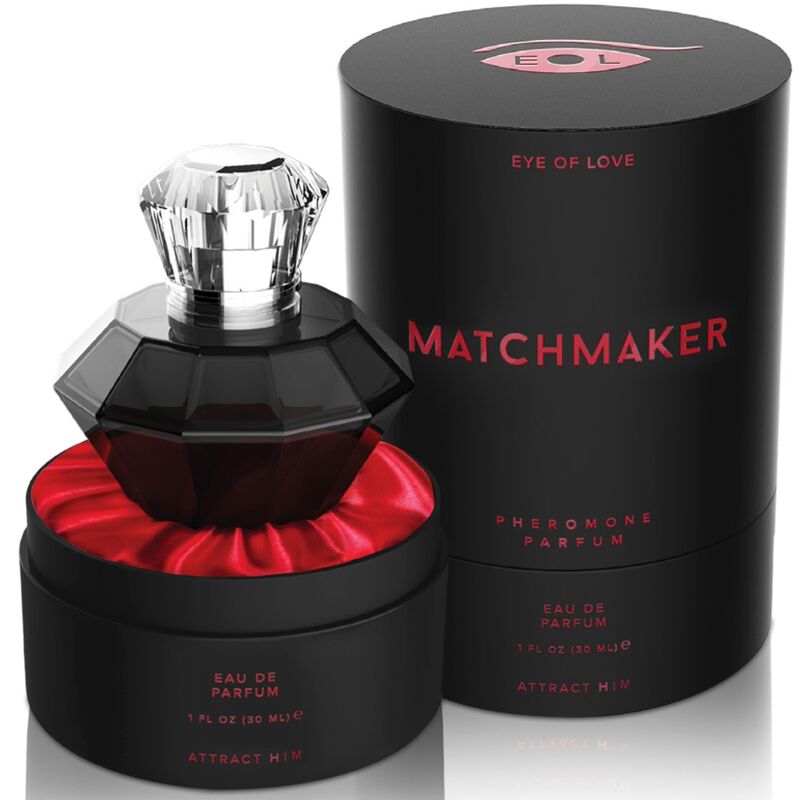 Profumo EYE OF LOVE Matchmaker Black Diamond LGBTQ per lui, 30 ml, con feromoni naturali e fragranza elegante.