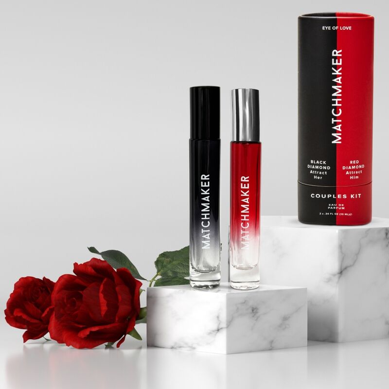 Set di due profumi di EYE OF LOVE Matchmaker, kit di feromoni attrattivi per coppie, include due flaconi da 20 ml.